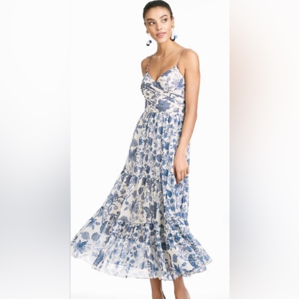 NWT Sachin & Babi Dalia Floral Print Blue Dress Size 6